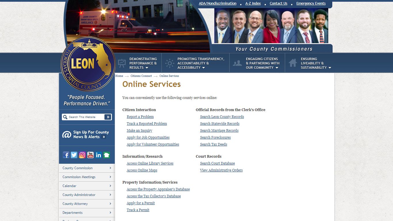 Online Services - Leon County, Florida