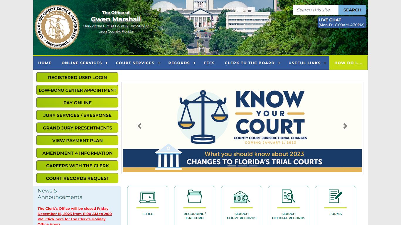 Leon County Clerk of Court and Comptroller